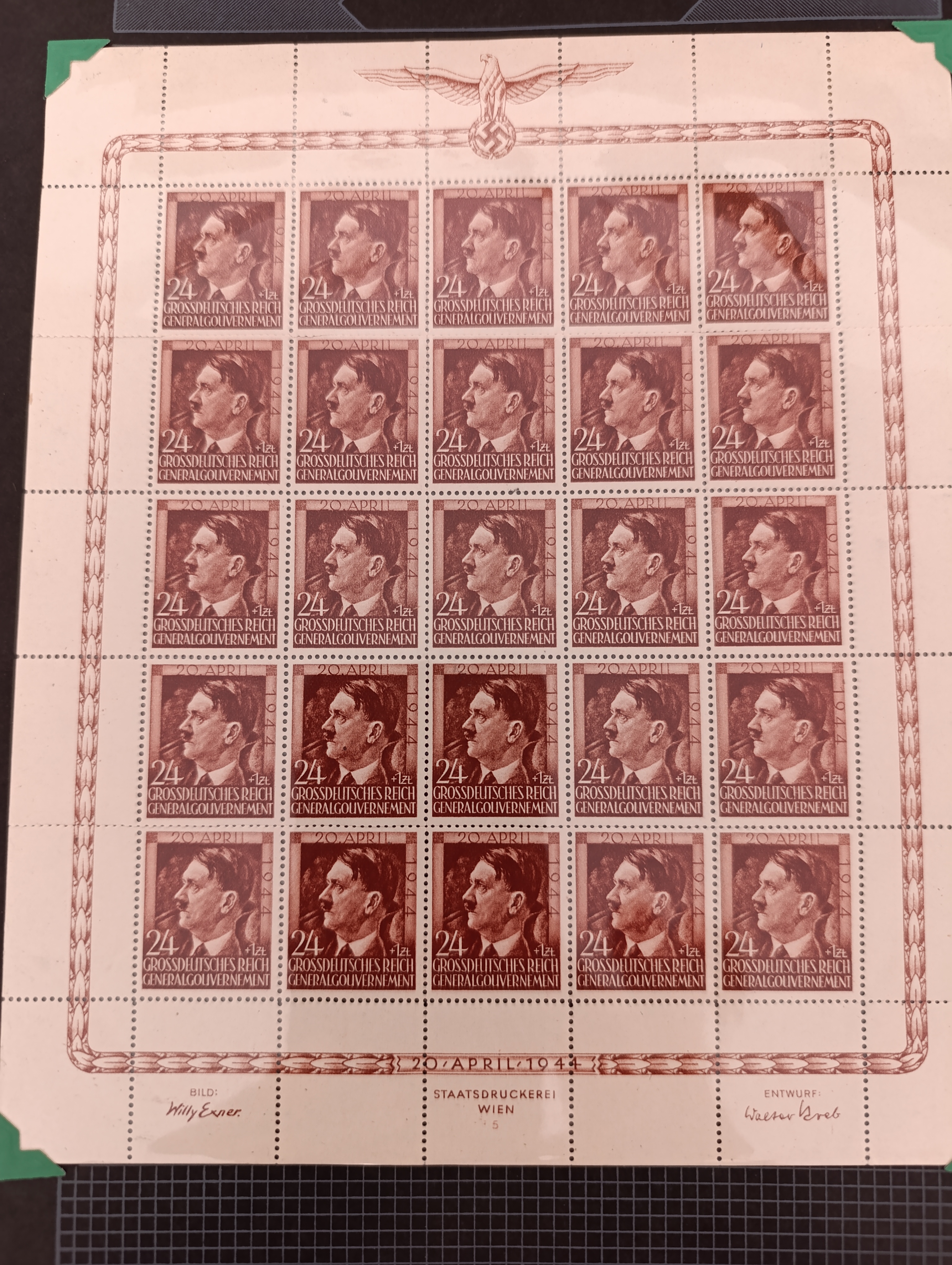 Generalgouvernement — лист Mi. 118 (24 gr + 1 zł)